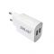 Prise USB 2 ports 12W 5V 2.4A - Golisi : Couleur:Blanc