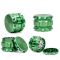 Grinder Polygon 4 couches 63x46mm : Couleur:Green