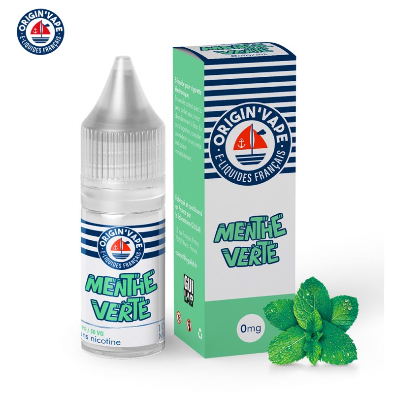 Menthe Verte 10ml (Boite de 10) - Origin'vape