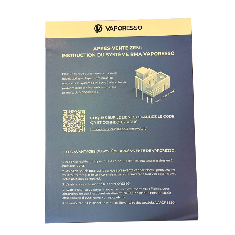Flyer service après-vente - vaporesso