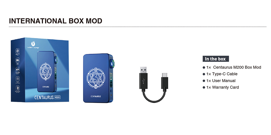 BOX CENTAURUS M200 DE LOST VAPE