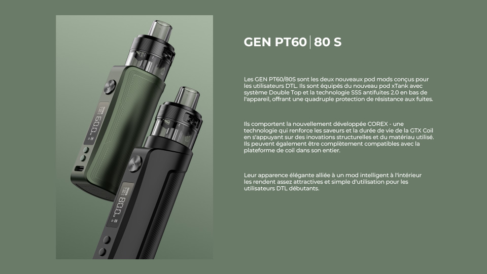 GEN PT60 ET GEN PT 80S VAPORESSO