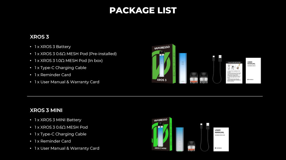 INFO XROS 3 DE VAPORESSO PAR LVP VAPORESSO